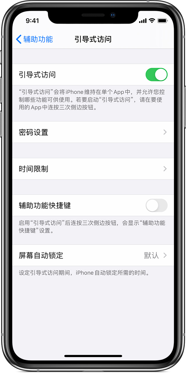 调兵山苹果手机维修分享如何在 iPhone 上退出引导式访问 